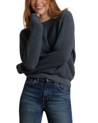Ziggy Reverse Fleece Long Sleeve Shrunken Crewneck Sweatshirt