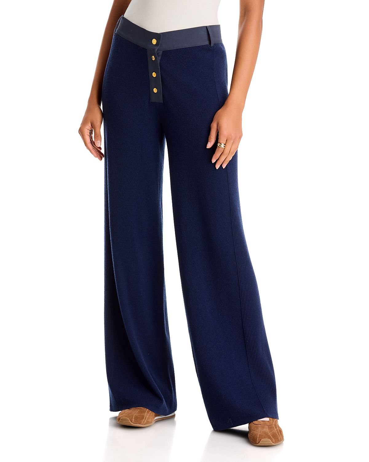 rag & bone Lucy Wool Stretch Wide Leg Pants