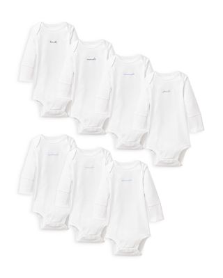 Unisex Pima French Lessons Long Sleeved Bodysuits Set, 7 Pack - Baby