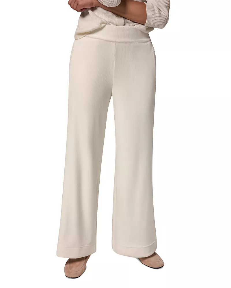 Donna Karan Weekend Corduroy High Rise Wide Leg Pants