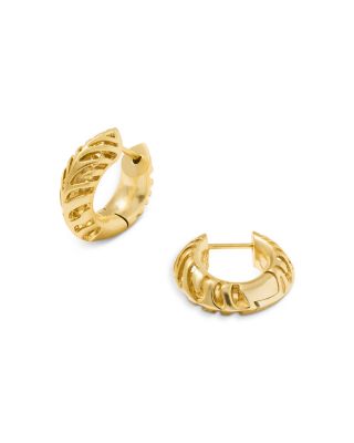 Mikki Tiger Stripe Openwork Huggie Hoop Earrings