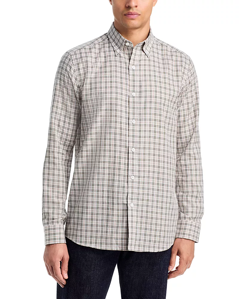 The Men's Store at Bloomingdale's Windowpane Cotton Classic Fit Shirt - Exclusive