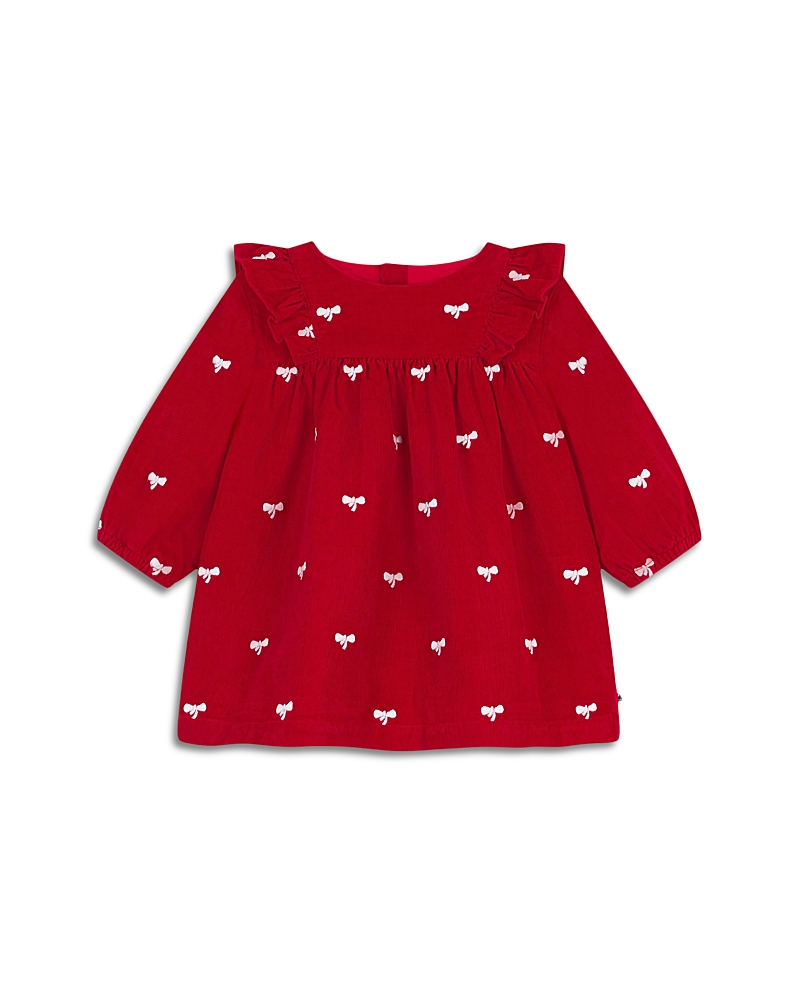Petit Bateau Girls' Corduroy Ruffled Dress - Baby