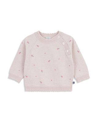 Girls' Wool & Cotton Embroidered Sweater- Baby
