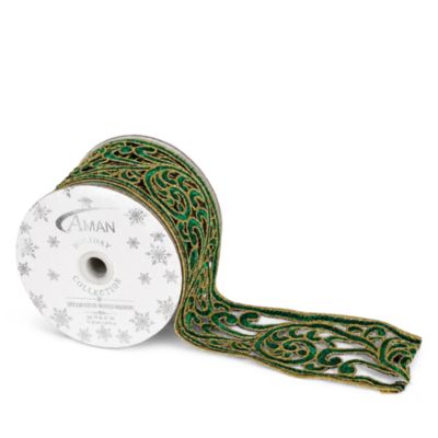 3.5" Metallic Scroll Ribbon