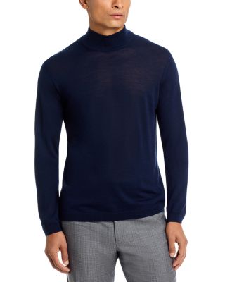 Wool & Silk Mock Neck Sweater