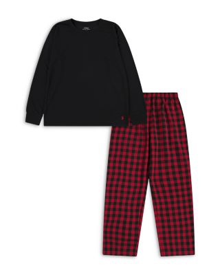 Boys' Long Sleeved Tee & Woven Pajama Pants Set - Big Kid