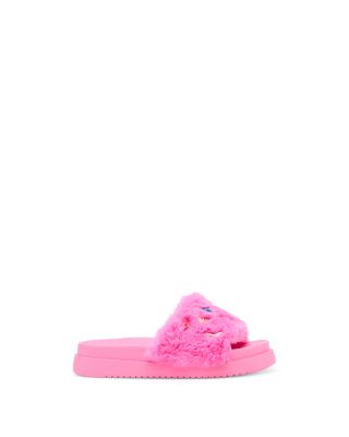 Girls' Dumbo Faux Fur Embellished Slides – Little Kid & Big Kid
