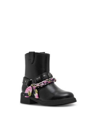 Girls' Teal Scarf Braided Chain Boots – Little Kid, Big Kid