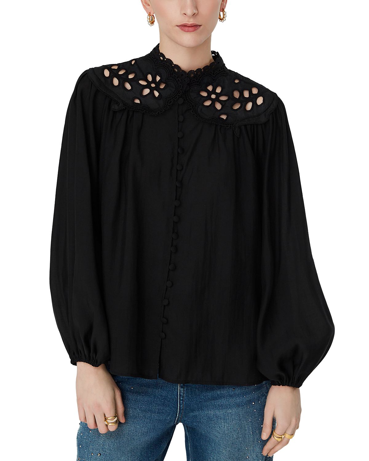 Jovonna London Lace Inset Blouse