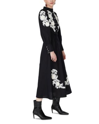 Button Down Appliqu&eacute; Midi Dress - thumbnail 6