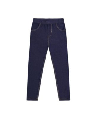 Girls' Denim Look Pull-On Skinny Jeggings - Little Kid