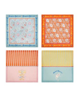  Nilufer Digital Printed Cotton Napkin Set, 17.7" x 17.7"