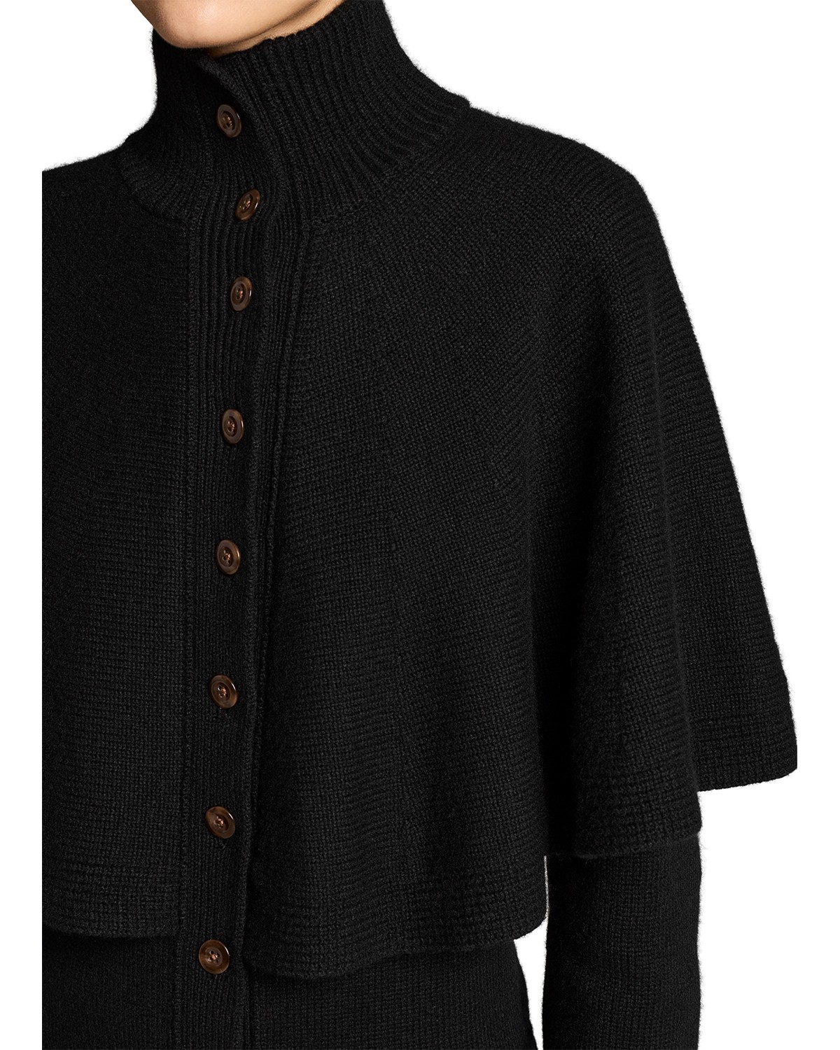 Turtleneck Cape Cardigan