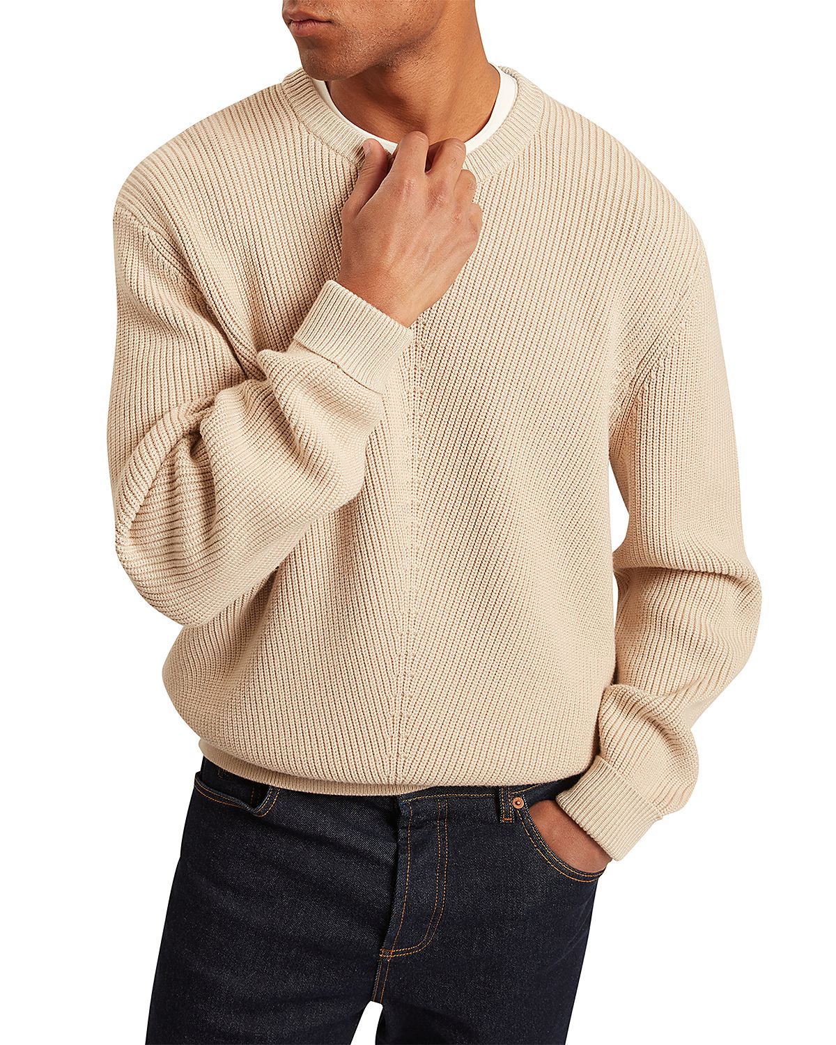 Ted Baker Kemble Long Sleeve Rib Crewneck Sweater
