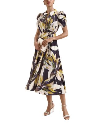 Bella Puffed Sleeve Midi Dress