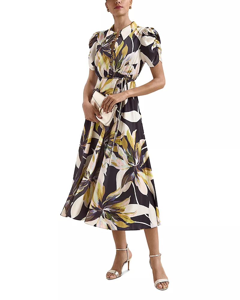 Phase Eight Bella Puffed Sleeve Midi Dress