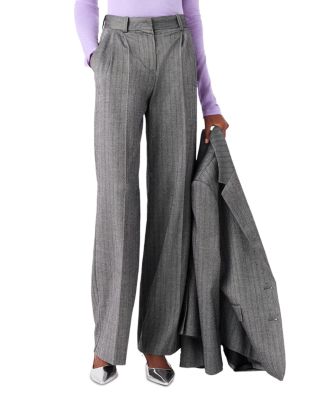Perpalus Rhinestone Pinstriped Suit Trousers