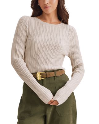 Georgie Pointelle Ribbed Sweater