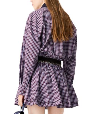 Ritilona Cotton Check Rhinestone Dress - thumbnail 3
