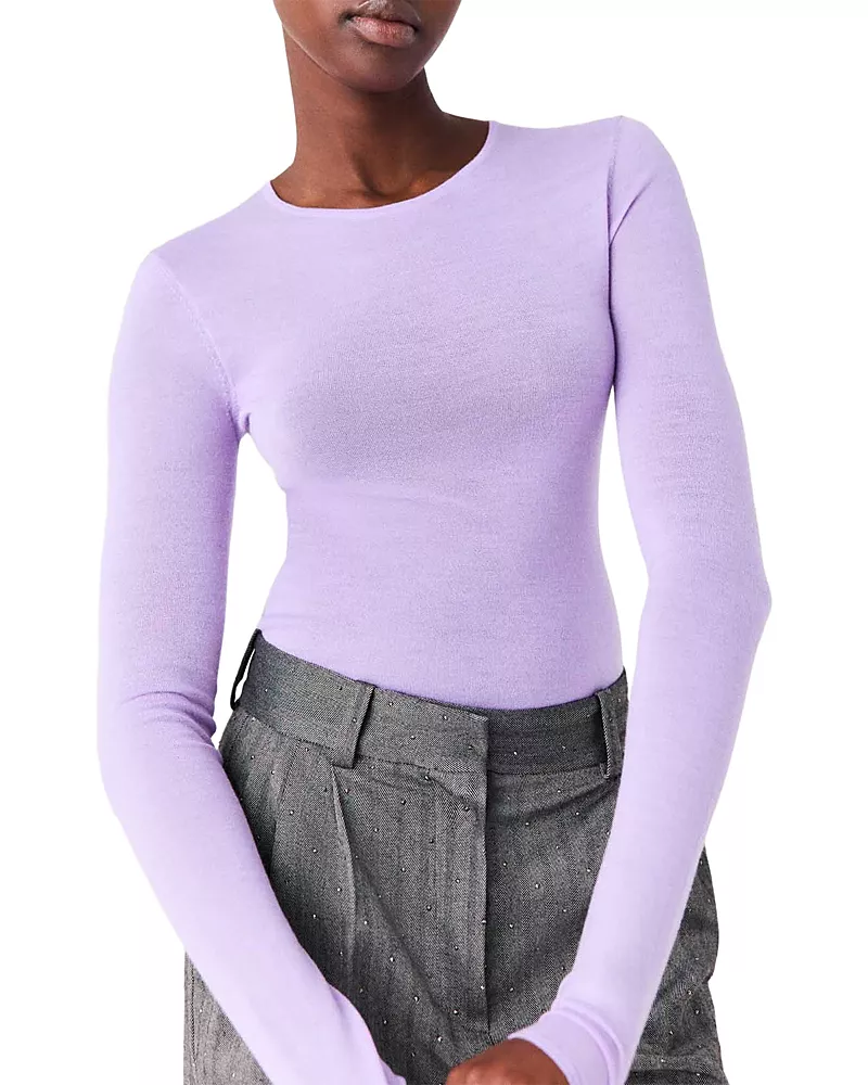 Maje Miralia Wool Second Skin Sweater