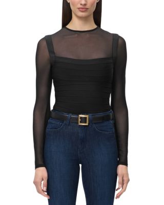 The Sabrina Illusion Mesh Top