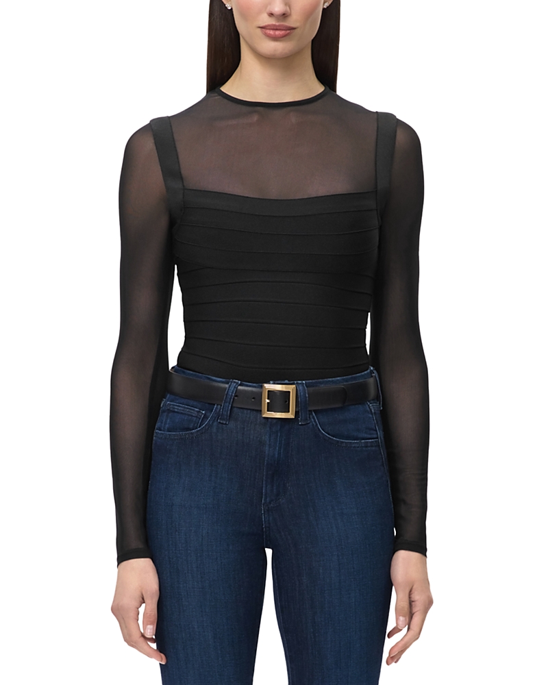 Herve Leger The Sabrina Illusion Mesh Top