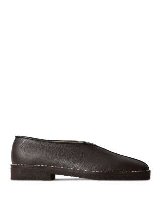Men's Piped Leather Slip Ons