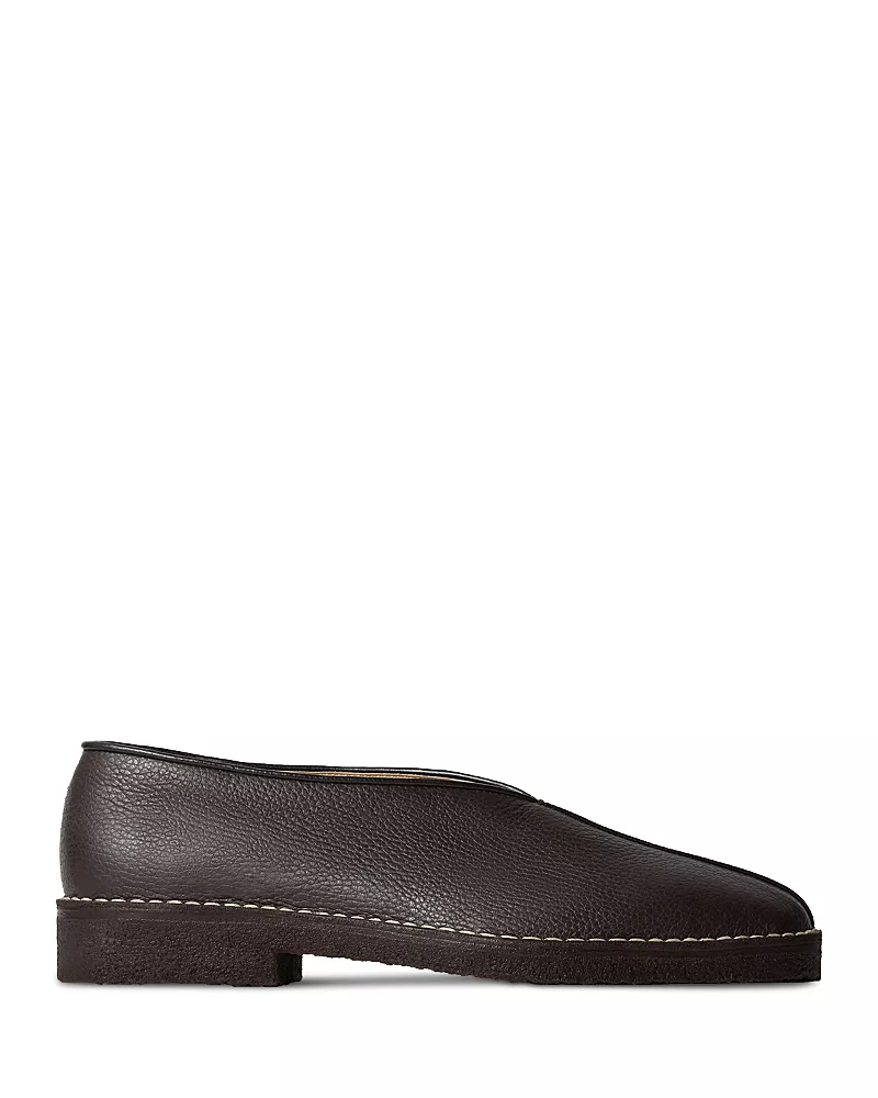 Lemaire Men's Piped Leather Slip Ons