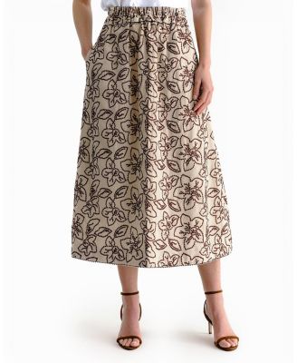  Bea Embroidered Midi Skirt