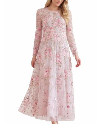 Garden Rose Long Sleeve Maxi Gown