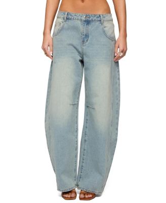 Ilara Low Rise Light Rinse Wash Barel Jeans