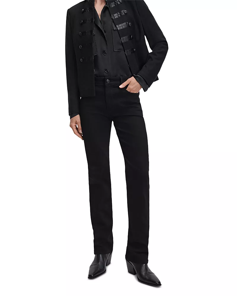 rag & bone Sutton Full Slim Cigarette Jeans in Black