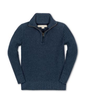 Boys' Organic Half Zip Cardigan Stitch Sweater - Little Kid, Big Kid