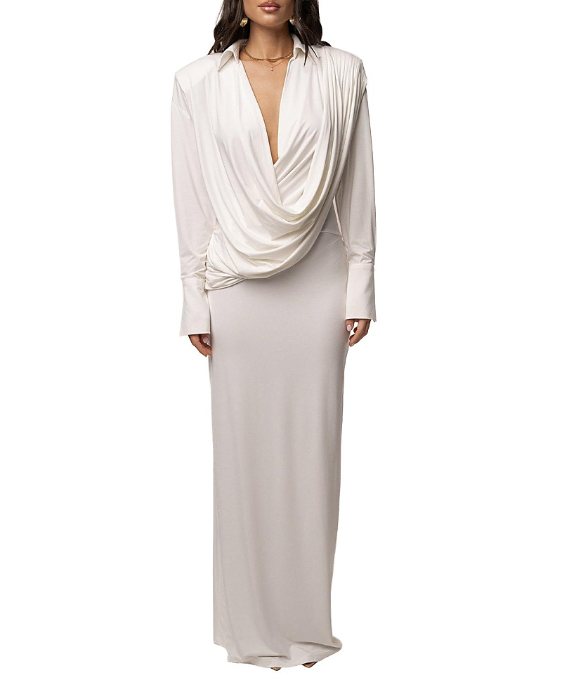 Jluxlabel Poise Draped Maxi Dress