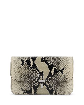 T-Lock Python Embossed Leather Crossbody Bag