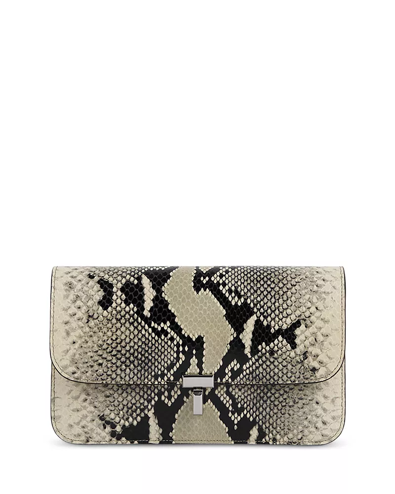Toteme T-Lock Python Embossed Leather Crossbody Bag