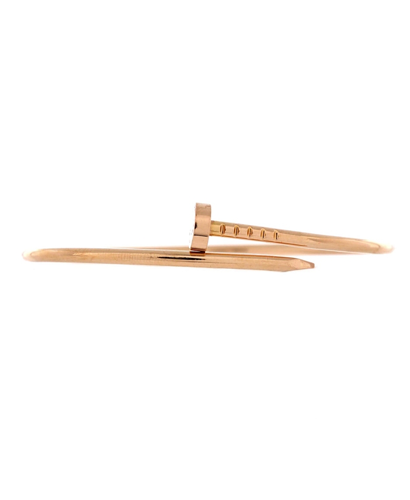 Pre-owned Pre-owned Cartier Cartier Small Juste Un Clou Bracelet 18k Rose Gold In Pink