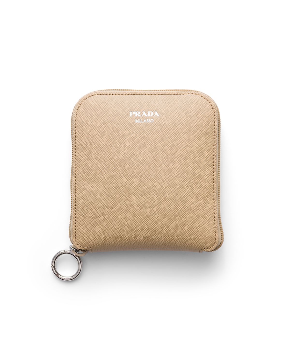 Prada Saffiano Leather Pendant With Re-Nylon Tote Bag