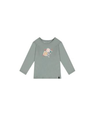 Girls' Organic Cotton Glitter Bouquet Long Sleeve T-Shirt - Baby