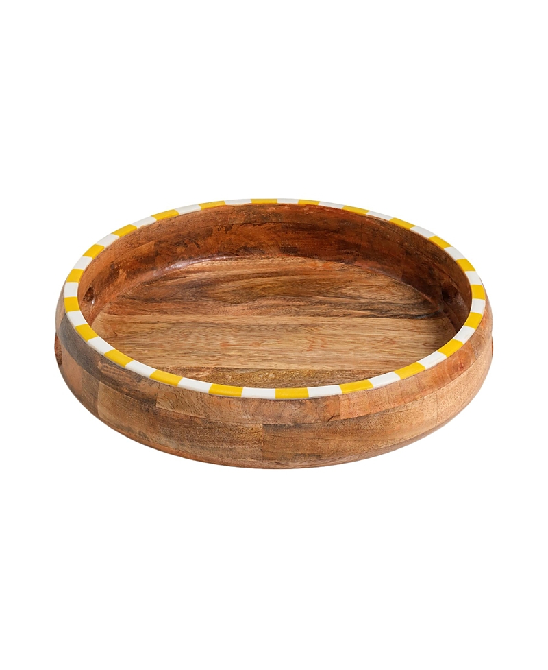 Zsa Zsa Zsu Nohar Mango Wood Tray, 14 x 14 x 3