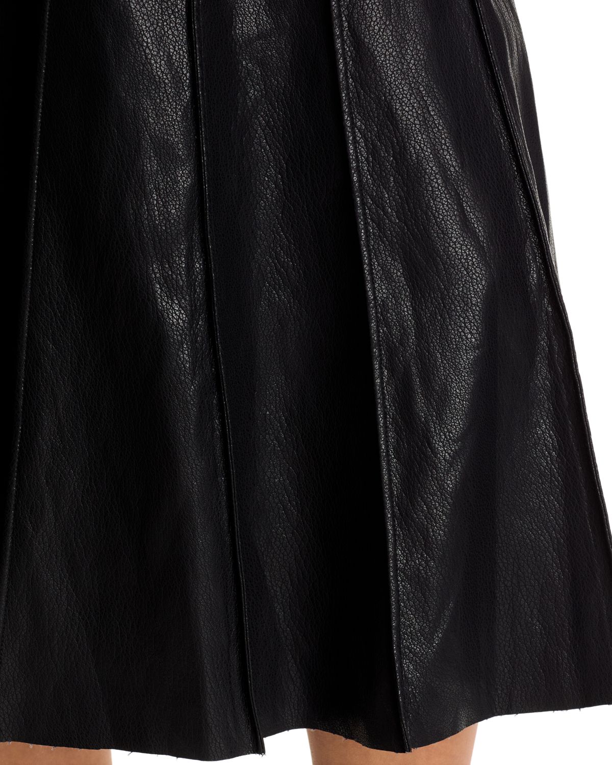 Faux Leather Seamed Midi Skirt thumbnail 5