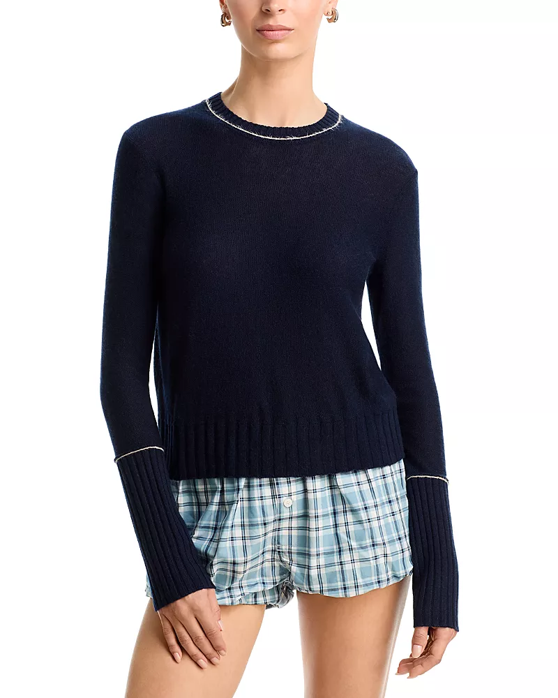 Guest in Residence Cashmere Flurry Shrunken Crewneck Sweater