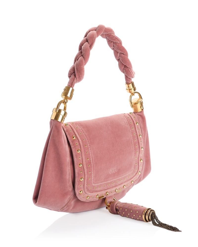 Chloé Marcie Small Studded Velvet Shoulder Bag by Bloomingdale's