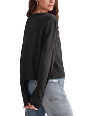 Louisa Cotton Long Sleeve Tee - thumbnail 3