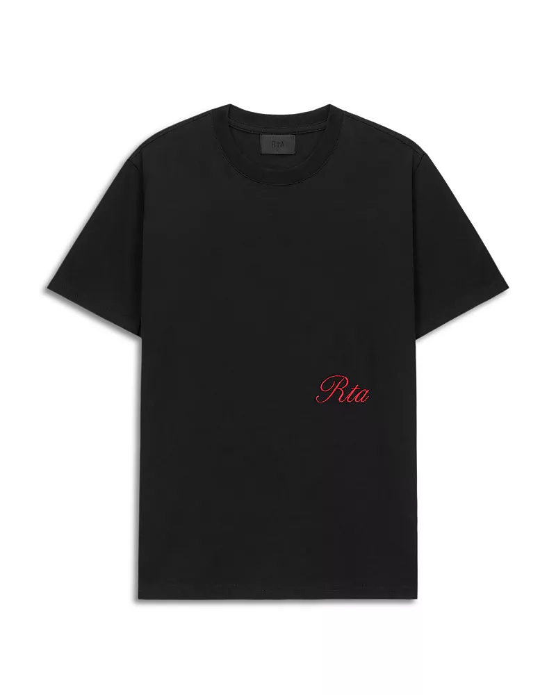 RtA Liam Script Short Sleeve Cotton Tee