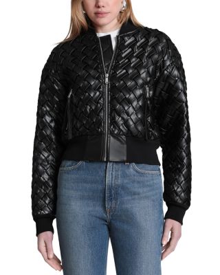 Faux Leather Bomber Jacket - thumbnail 4
