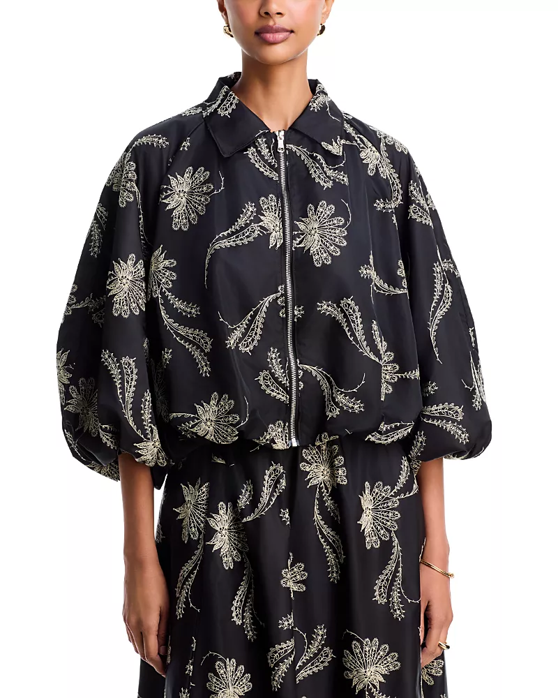 Cinq a Sept Paisley Fan Embellished Paulina Jacket