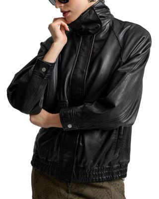 Leather Bomber Jacket - thumbnail 2