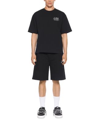 Cotton Diagonal Graphic Crewneck T-Shirt
